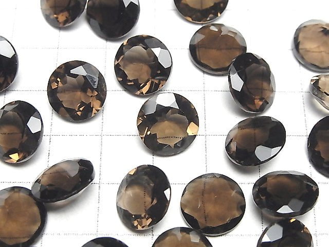Hochwertiger rauchquarz AAA unbohrt brillant geschliffen 12x12mm 3 Stück