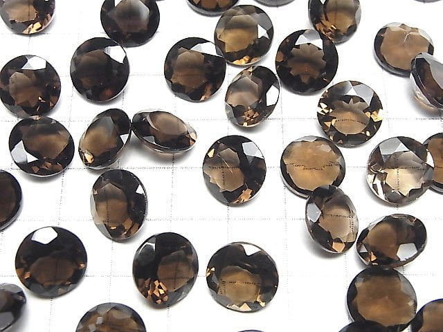 Hochwertiger rauchquarz AAA unbohrt brillant geschliffen 12x12mm 3 Stück
