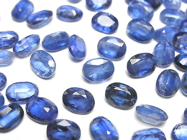 高品質藍晶石 AAA 橢圓刻面裸石 8x6mm 2顆