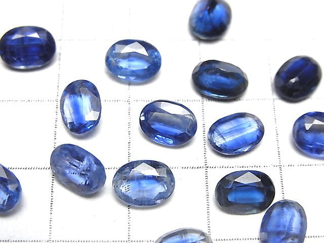 高品質藍晶石 AAA 橢圓刻面裸石 8x6mm 2顆