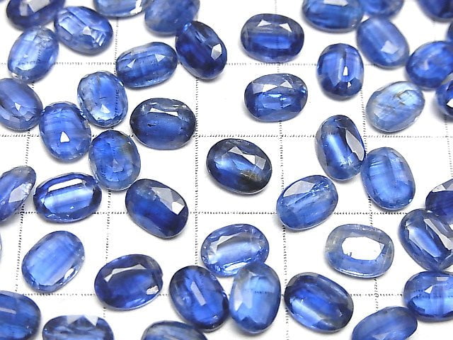 Hochwertiger Kyanit AAA lose Stein oval facettiert 8x6mm 2 Stück