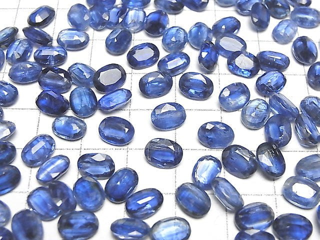 Hochwertiger Kyanit AAA lose Stein oval facettiert 8x6mm 2 Stück