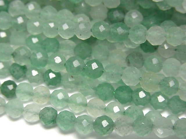 High Quality! Green Aventurine Faceted Round 4mm 1strand beads (aprx.15inch/37cm)