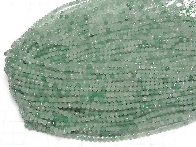 High Quality! Green Aventurine Faceted Round 4mm 1strand beads (aprx.15inch/37cm)