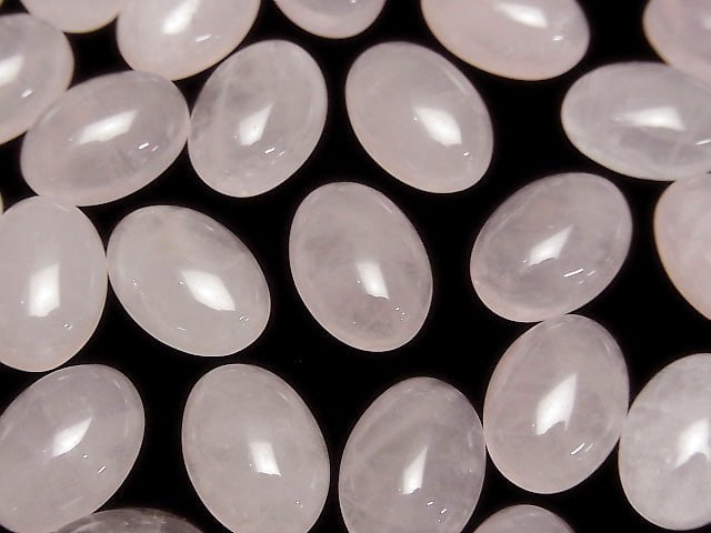 Rosenquarz AA++ Oval Cabochon 14x10mm 4Stücke