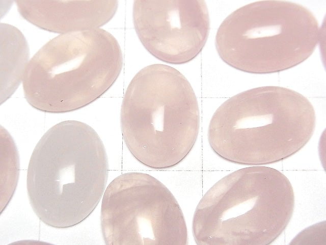 Rosenquarz AA++ Oval Cabochon 14x10mm 4Stücke
