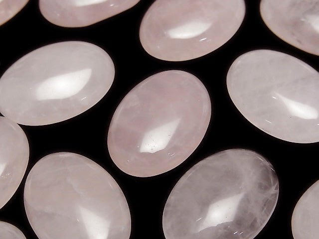 Rosenquarz AA++ Oval Cabochon 25x18mm 2Stk