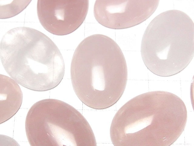 Rosenquarz AA++ Oval Cabochon 25x18mm 2Stk