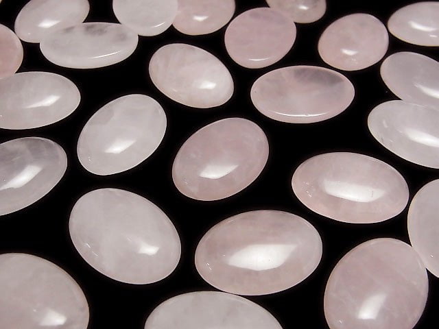 Rosenquarz AA++ Oval Cabochon 25x18mm 2Stk
