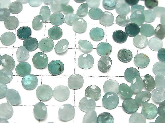 Grandidierit AA Unbohrt Rund Facettiert 5x5mm 5 Stück