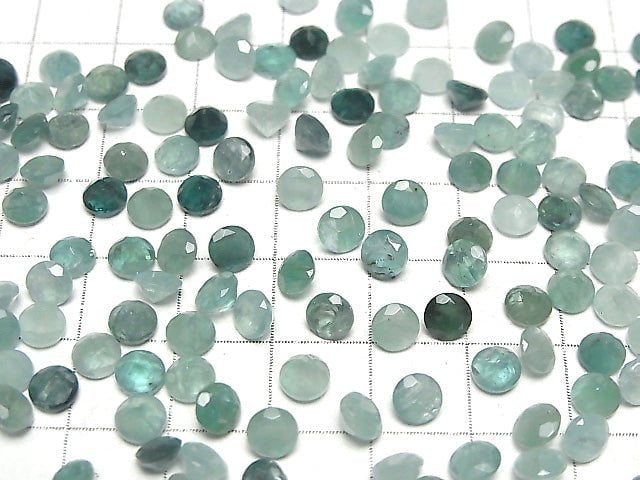 Grandidierit AA Unbohrt Rund Facettiert 5x5mm 5 Stück