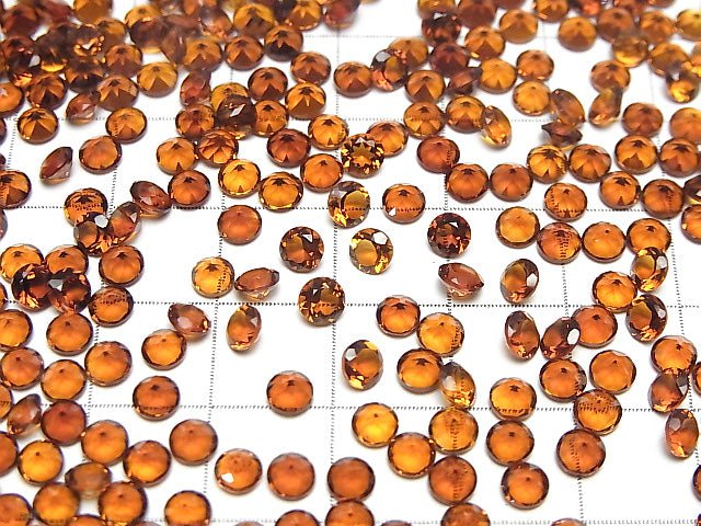 Hochwertiger Madeira Citrin AAA lose Steine rund facettiert 4x4mm 5Stk
