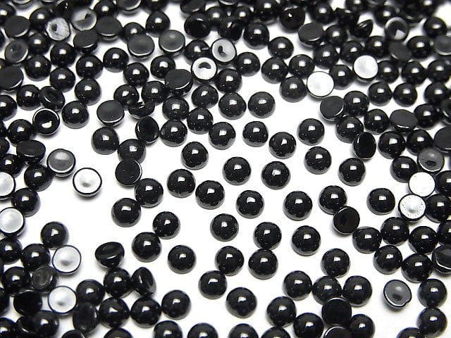 Onyx AAA Rund Cabochon 3x3mm 10 Stück $2.79