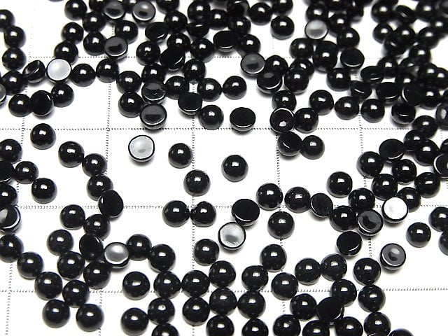 Onyx AAA Rund Cabochon 3x3mm 10 Stück $2.79
