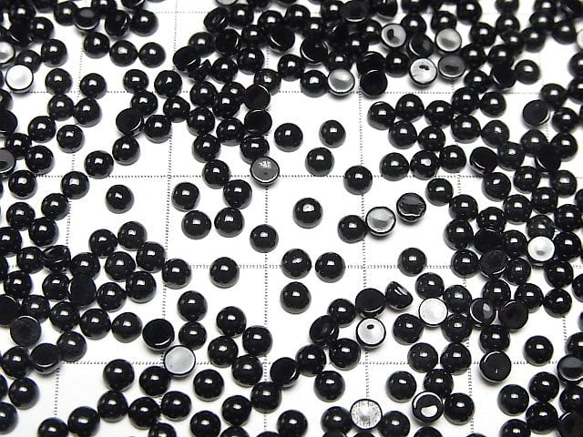 Onyx AAA Rund Cabochon 3x3mm 10 Stück $2.79