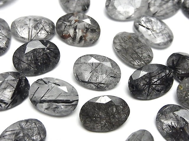 Hochwertiger Turmalinquarz AAA lose Steine oval facettiert 14x10mm 2 Stück