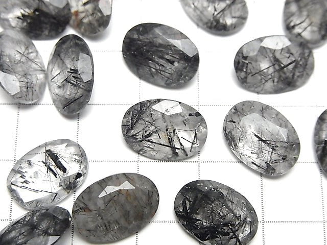 Hochwertiger Turmalinquarz AAA lose Steine oval facettiert 14x10mm 2 Stück
