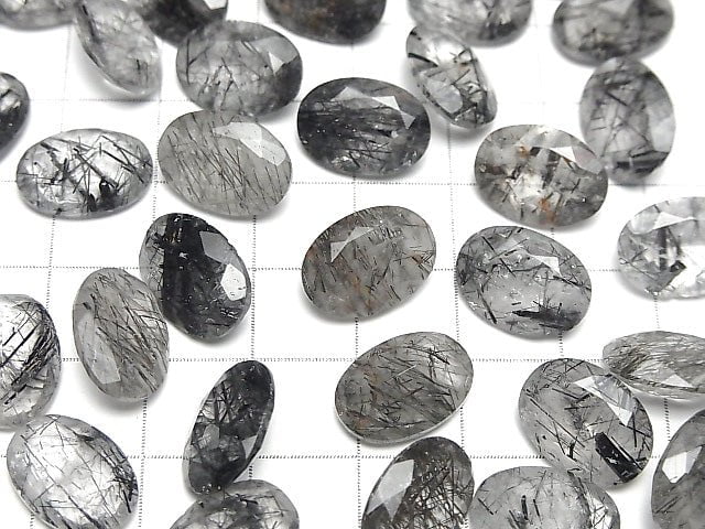 Hochwertiger Turmalinquarz AAA lose Steine oval facettiert 14x10mm 2 Stück