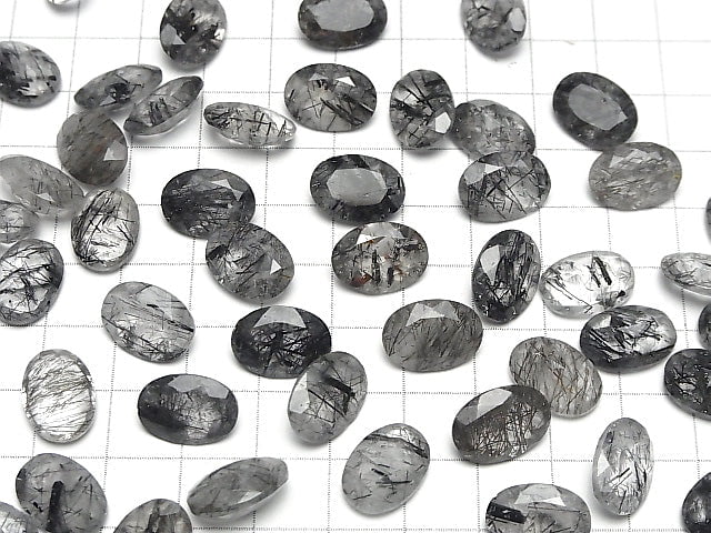 Hochwertiger Turmalinquarz AAA lose Steine oval facettiert 14x10mm 2 Stück