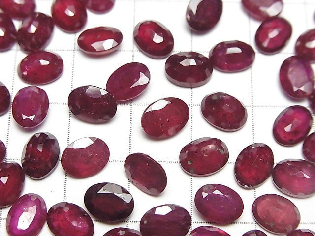 Hochwertiger Rubin AA++ Lose Stein ovale facettierte 8x6mm 1Stk