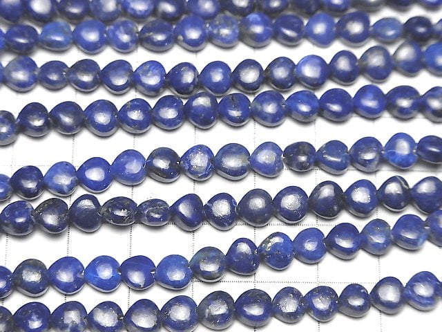 Lapislazuli AA++ Vertikales Loch Herz 6x6mm halb oder 1Strang Perlen (ca. 6 Zoll / 16 cm)