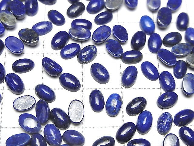 Lapislazuli AA++ oval Cabochon 6x4mm 10 Stück