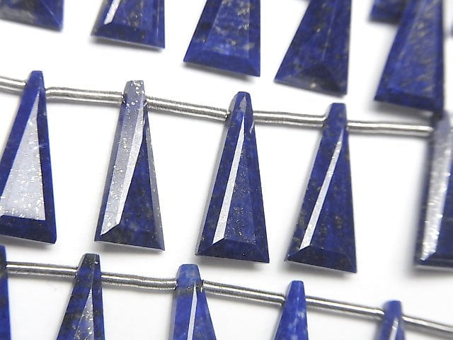 High Quality Lapislazuli AAA- Triangle Faceted 15x7mm 1strand beads (8pcs )