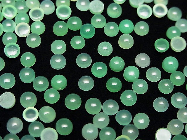Chrysoprase AA++ Round Cabochon 4x4mm 10pcs