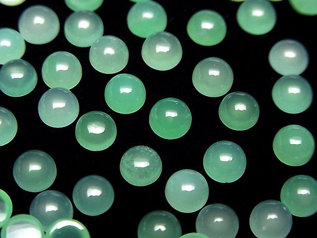 Chrysopras AA++ Runde Cabochon 5x5mm 10 Stück