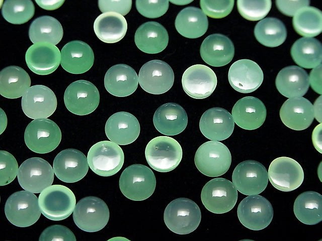 Chrysopras AA++ Runde Cabochon 5x5mm 10 Stück