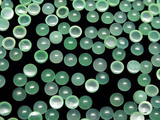 Chrysopras AA++ Runde Cabochon 5x5mm 10 Stück
