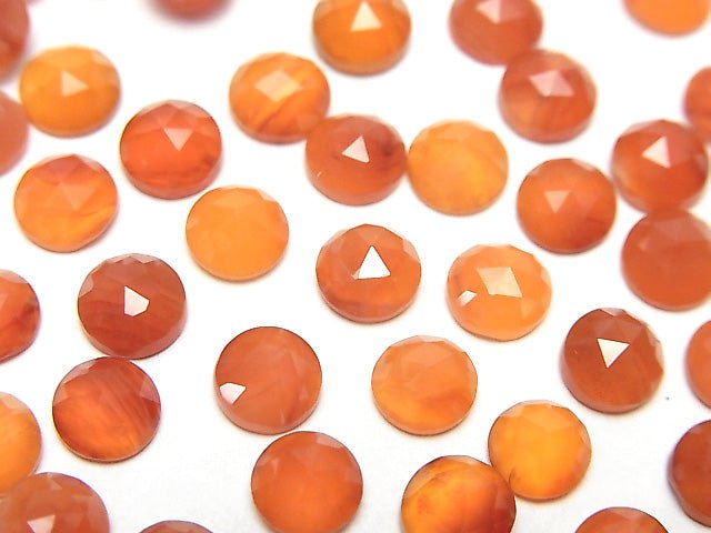 紅玉髓 AAA 圓形玫瑰切割 6x6公釐 5顆