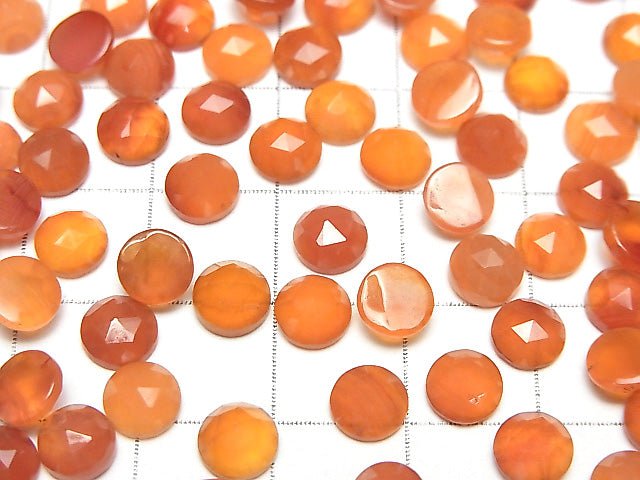 Karneol AAA Rund Rosenschliff 6x6mm 5 Stück