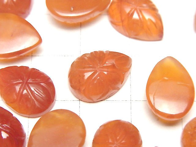 高品質紅玉髓 AAA 刻面梨形蛋面 14x10公釐 2顆