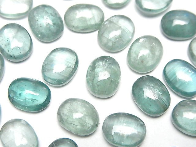 高品質水色藍晶石 AAA - 橢圓形素面蛋面 10x8mm 2顆