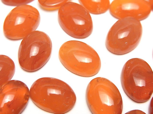 高品質紅玉髓 AAA 橢圓蛋面 14x10mm 2顆