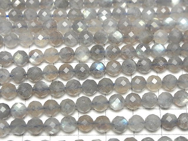 High Quality! Labradorite AAA- 64Faceted Round 6mm half or 1strand beads (aprx.15inch/38cm)