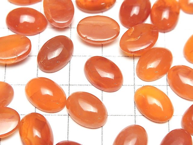 Hochwertiger Karneol AAA Oval Cabochon 14x10mm 2Stk