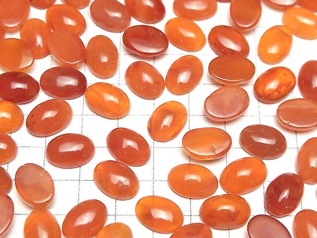 Hochwertiger Karneol AAA Oval Cabochon 14x10mm 2Stk