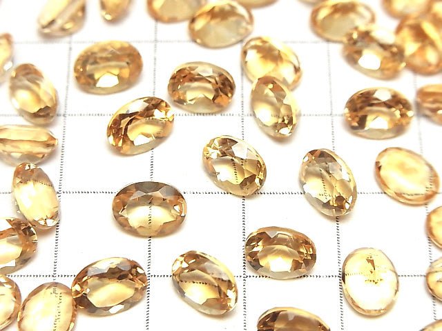 Hochwertiger Brandy-Citrin AAA Lose Steine Oval facettiert 8x6mm 3 Stück