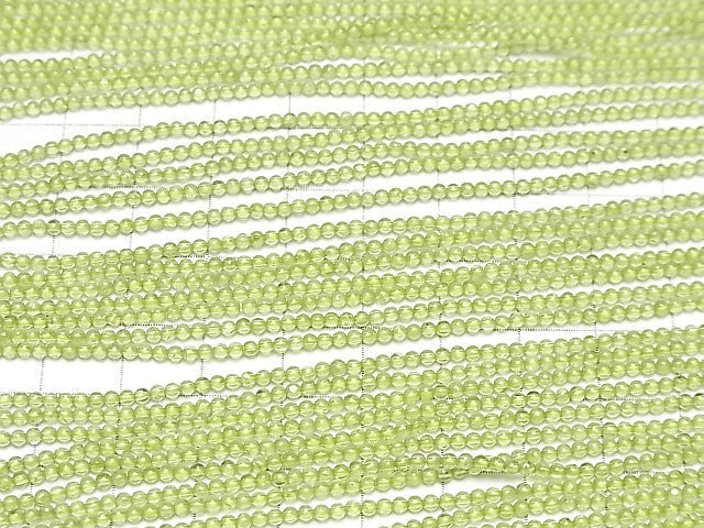 2 Stück 6,79 $! Peridot AAA- Rund 2mm 1 Strang Perlen (ca. 15 Zoll / 36 cm)