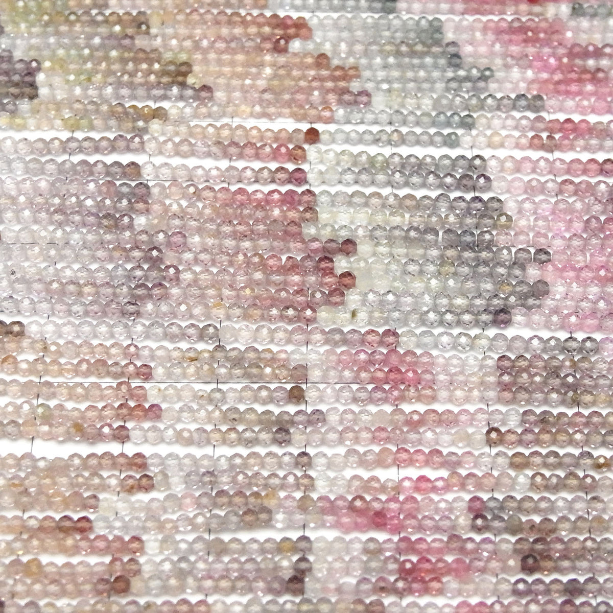 Hochwertig! Mehrfarbiger Spinell AAA- facettiert rund 2,5mm halbe oder 1 Strang Perlen (ca. 11 Zoll/28 cm)