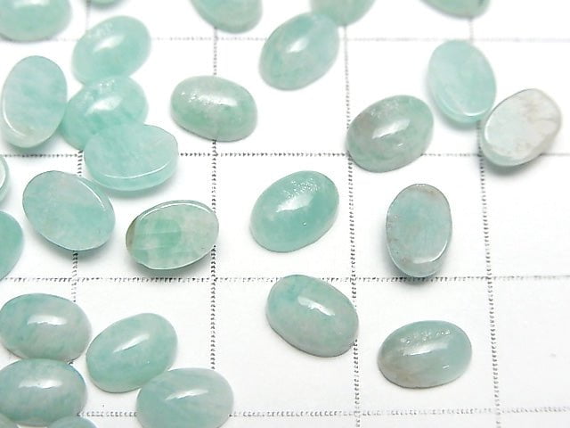 天河石 AA++ 橢圓形素面蛋面 7x5mm 5顆