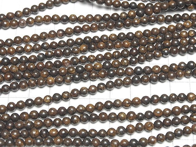 1strand $5.79! Bronzite Round 4mm 1strand beads (aprx.15inch/38cm)