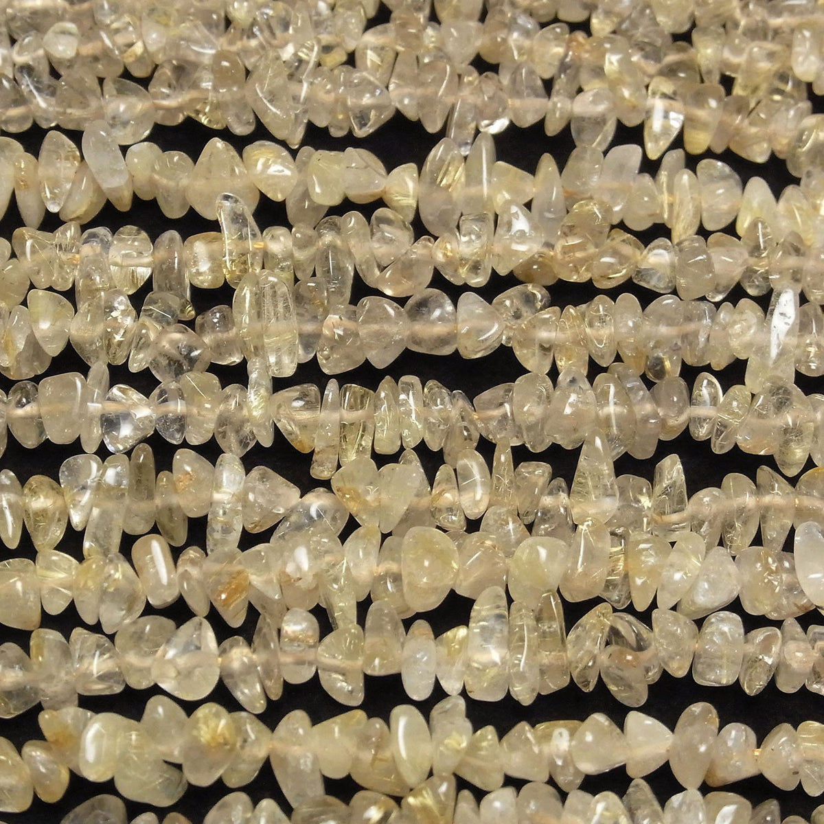 Rutilated Quartz AA Chips (Small Nugget ) 1strand beads (aprx.15inch/38cm)
