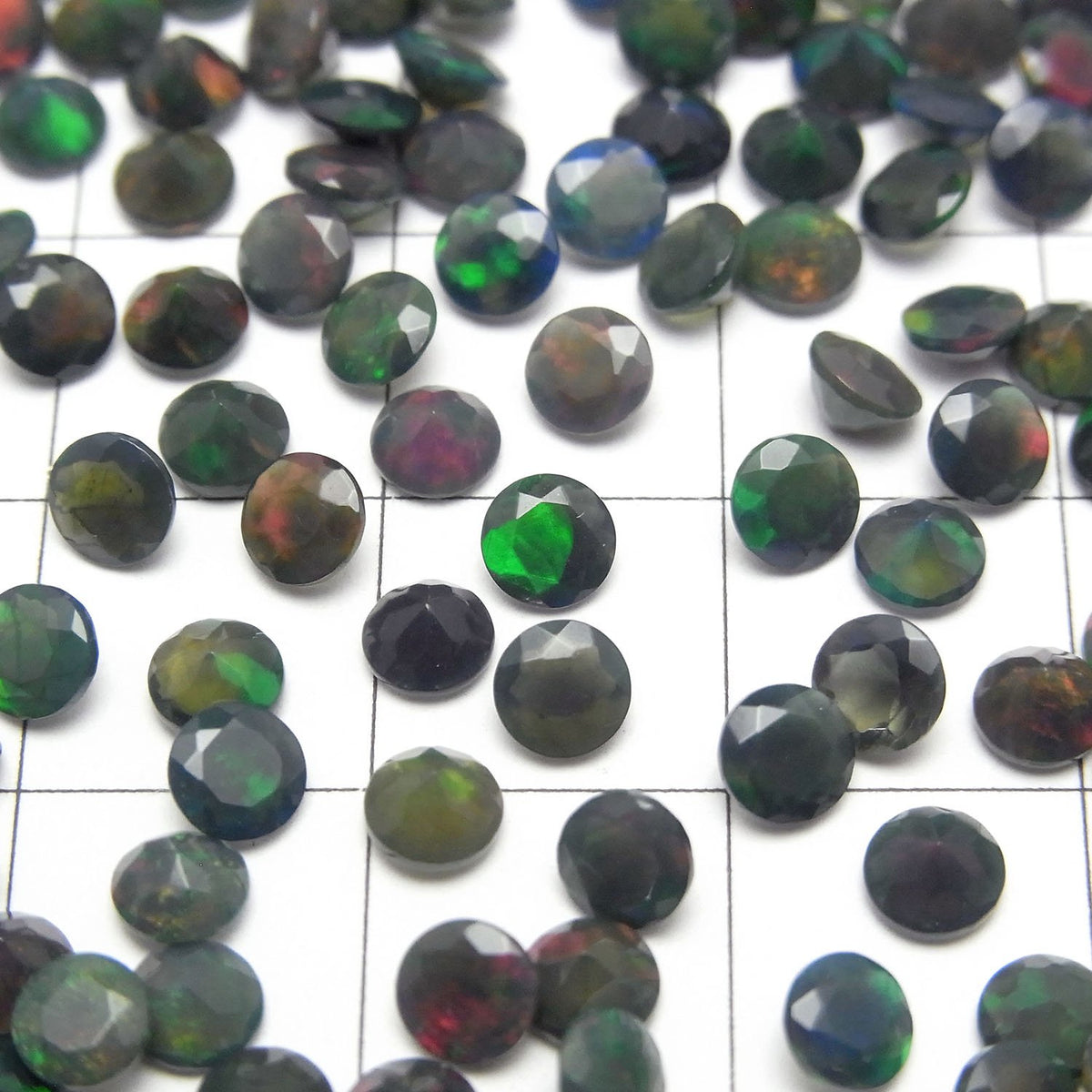 High Quality Black Opal AAA Undrilled Round Faceted 4x4mm 10pcs $15.99!