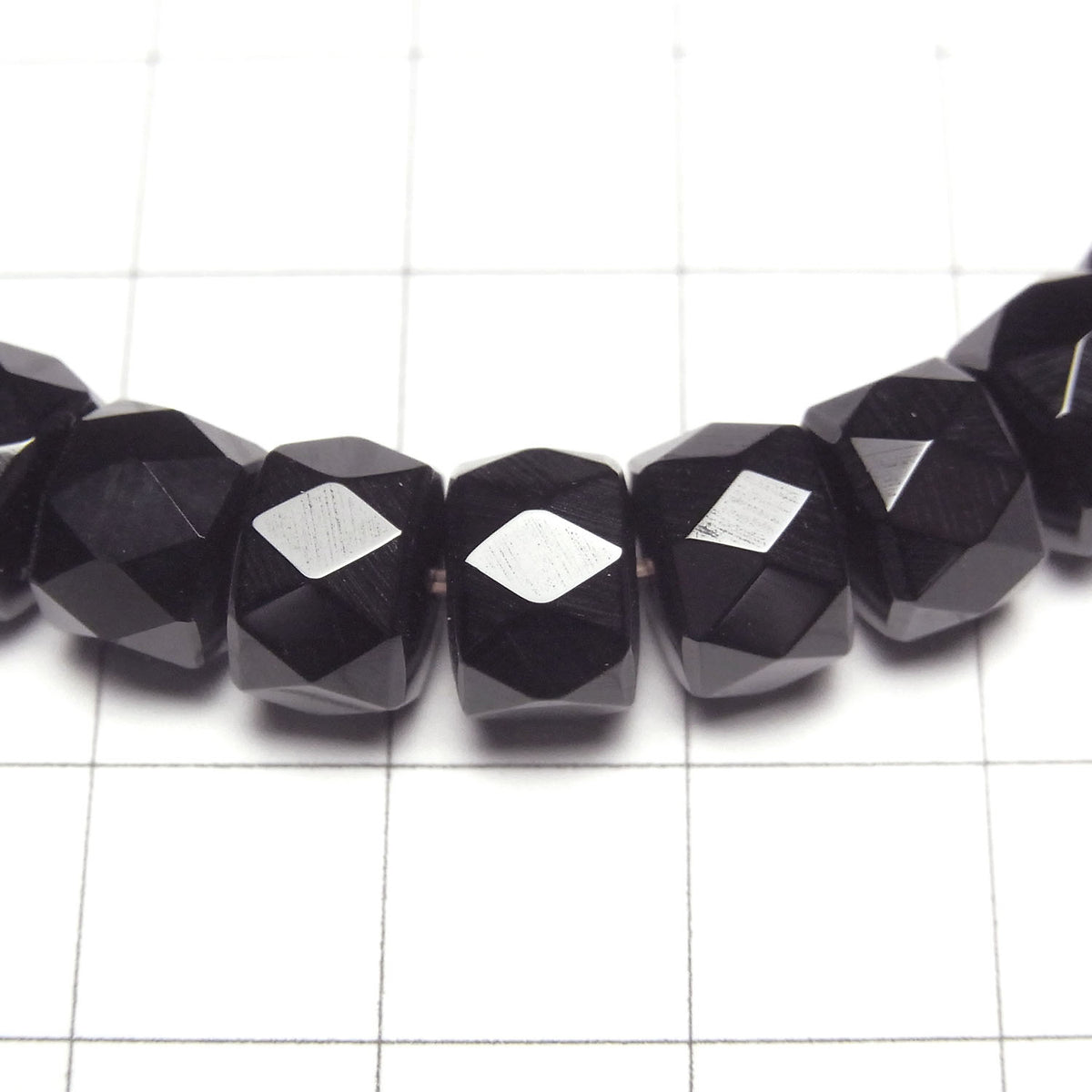 Hochwertig! Onyx AAA facettierte Knopf-Rondelle 8x8x6mm Armband