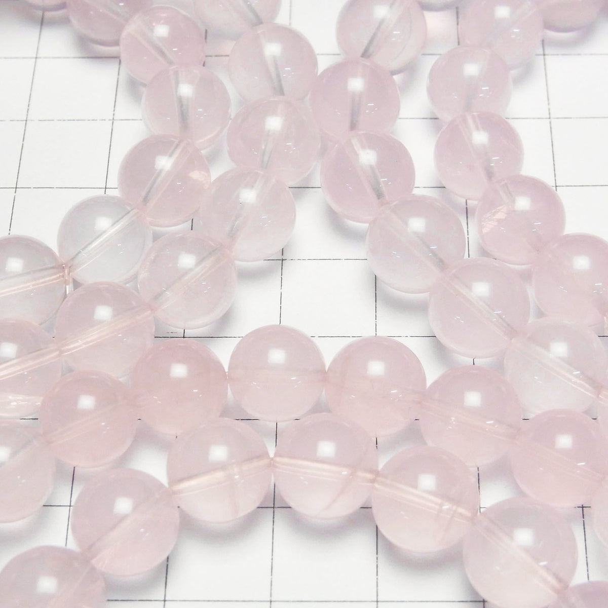 Mozambique Rose Quartz AAA- Round 10mm Bracelet