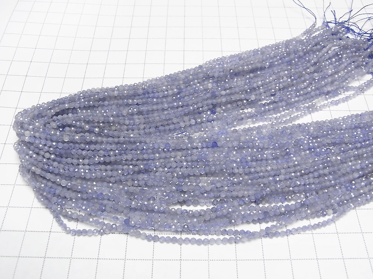 Hochwertig! Tansanit AA++ Facettiert Rund 2mm 1Strang Perlen (ca. 15 Zoll/37 cm)