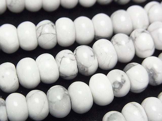 1strand $7.79! Howlite Magnesite Rondelle 8x8x5 1strand beads (aprx.15inch/37cm)